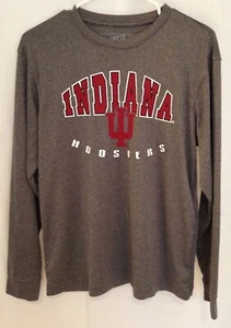 CAMPUS HERITAGE INDIANA HOOSIERS IU LONG SLEEVE YOUTH XL SILVER BURGUNDY SPORTS - Picture 1 of 8