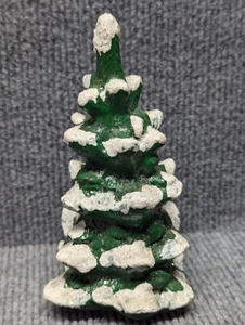 Byron Molds Vintage Green Christmas Tree with Snow 1979 6-1/2" Tall - Picture 1 of 6
