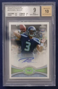 2012 Topps Chrome #40 Russell Wilson Refractor Autograph BGS 9 MINT - Picture 1 of 2