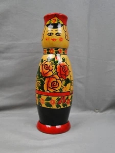 Vintage russische handbemalte Holzpuppe 3 Stück Semenov - Bild 1 von 22