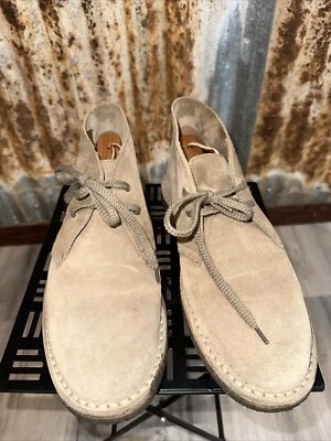 J. Nuevos zapatos para hombre de gamuza tostada Chukka botas al tobillo talla 7 M con cordones hechos en Italia Foto 1 de 4