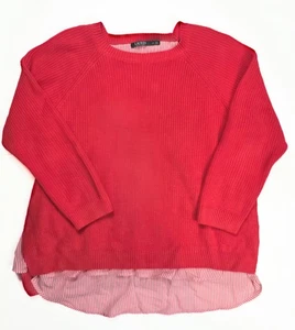 Lauren Ralph Lauren Red Layered Academia Prep Twofer Sweater Women's Size 3XL - Picture 1 of 6
