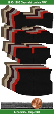 Juego de alfombrillas Velourtex personalizadas para Chevrolet Lumina '90-96 APV (4 piezas) #EM3 Foto 1 de 4