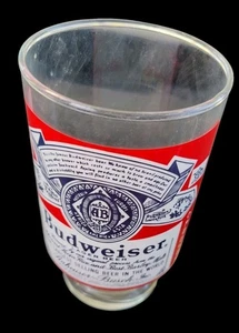 Vintage- 1970s - Budweiser Beer Glass -Tankard Large 28oz - BIG - 6.75 Inch Tall - Picture 1 of 6