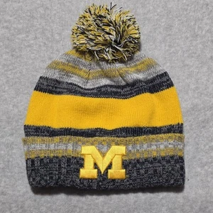 Gorro Michigan Wolverines OS Puño Pom NUEVO NCAA Adelante - Imagen 1 de 4