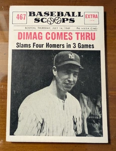 1961 Nu-Cards Baseball Scoops - #467 Joe DiMaggio VG/EX - Picture 1 of 2