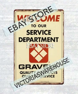 GRAVELY tractor Service Department , classic farming tin sign - Picture 1 of 4