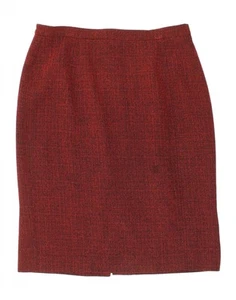 EASTEX Womens Pencil Skirt UK 14 Large W32 Red Polyester BS06 - Picture 1 of 3