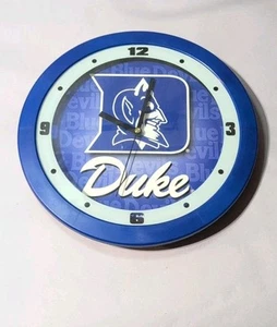 SUN TIME DUKE BLUE DEVILS NCAA WALL CLOCK 11.5" - Picture 1 of 4