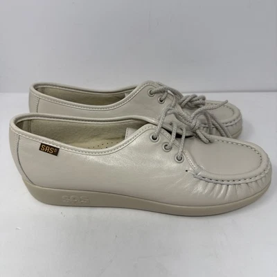 Zapatos de rebote SAS para mujer 8 N cuero topo con cordones cómodos para caminar Foto 1 de 4