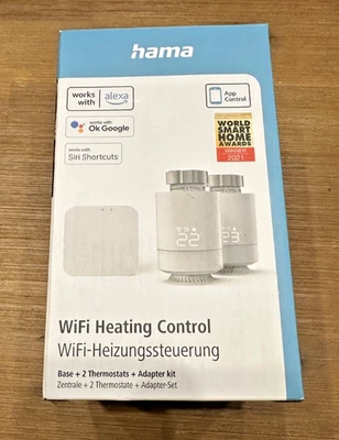 Hama Heizungssteuerung WLAN, 2x smartes Heizkörperthermostat + Zentrale - Bild 1 von 4
