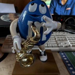 Vintage M & M Candy Dispenser Blues Cafe Saxophone - Picture 1 of 3