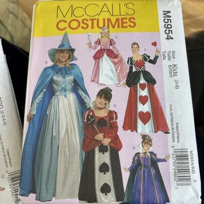 MCCALLS PATTERN 5954 STORYBOOK COSTUMES DRESSES Kids Size 3 To 8 UNCUT - Image 1 of 2