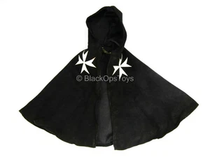 1/6 Scale Toy St Johns Knights - Black Wired Hooded Cloak - Picture 1 of 6