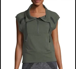 Blanc Noir Vest Unite French Terry Performance Size Medium Army Green - Picture 1 of 9