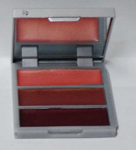 MARIO DE LIUIGI Make Up Your Makeup Trio LIP Gloss In Compact Red Tan Pink - Picture 1 of 1