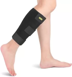 Sports Calf Support Brace Leg Compression Wrap Shin Bandage Strap Adjustable - Picture 1 of 11