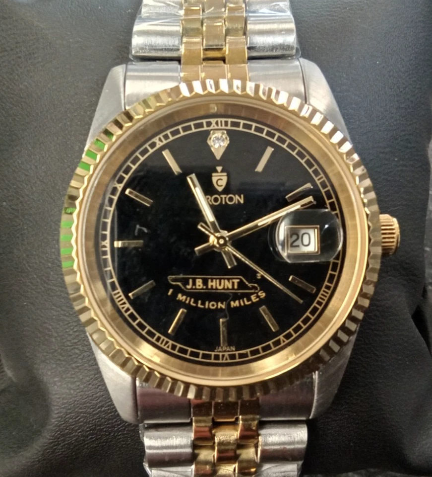 Reloj Pulsera Hombre CROTON J.B. Hunt Million Miles Nuevo en Caja Necesita Batería * W1061 Foto 1 de 1