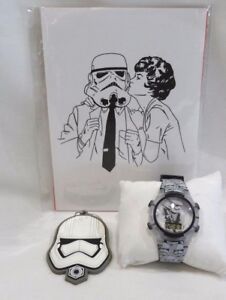 Disney Star Wars Storm Trooper set - Knox Found Art - Watch Key chain 