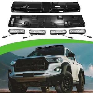 Fits For Hilux 2015-2024 Glossy Black Roof Spoiler Lamp LED Light Bar - Picture 1 of 11