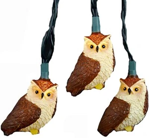 Kurt Adler UL 10-Light Brown Owl Party String Light Set, 11.5' - Picture 1 of 5