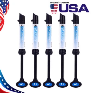 5X DENTEX Resina compuesta fotocurada dental universal A1 Shadow 4G/jeringa USA - Picture 1 of 12