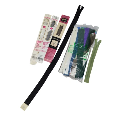 Vtg Lot 59 New Zippers Various Colors Sizes Talon Coats & Clark YKK Unbranded - Image 1 of 4