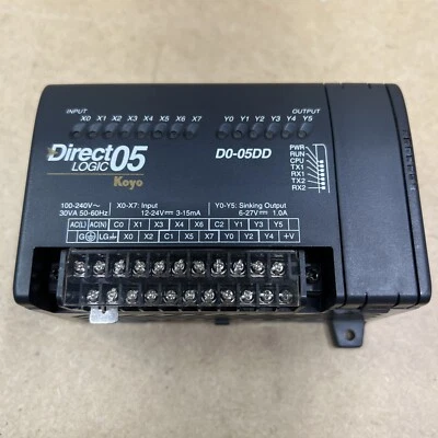 AutomationDirect D0-05DD DirectLogic PLC, 100-240VAC pwr, 8 DC in, 6 DC out NEW - Image 1 of 4
