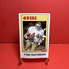 1992 Diamond NFL Superstars Stickers tom rathman #144 VG