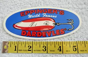 FISHING DECAL - EPPINGER'S WORLD FAMOUS DARDEVLES - VINTAGE - NEW - UNUSED - Picture 1 of 8