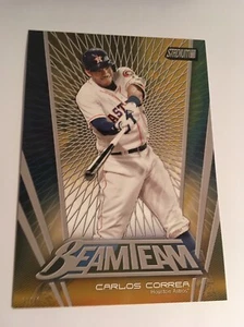 2017 Topps Stadium Club Beam Team Jumbo 5x7 Carlos Correa Astros #’d 02/10 Gold - Picture 1 of 1