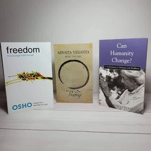 Spirituality Books Lot of 2 Prabhuji Advaita Vedanta Krishnamurti Humanity - Picture 1 of 24