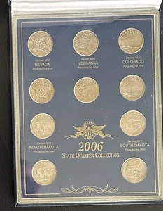 2006 State Quarter Collection Denver Philadelphia Mint 10 Coins BU In Case - Picture 1 of 5