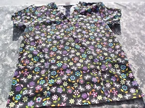 Cassandra O Negro Multicolor Diseño de Flor y Mariposa Top Grande 6779 - Imagen 1 de 12
