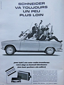 PUBLICITÉ DE PRESSE 1967 SCHEIDER AUTO-RADIO GRANDES ET PETITES ONDES - Foto 1 di 1