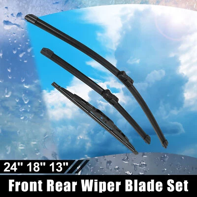 3PCS 24" 18" 13" Windshield Wiper Blade Set Fits For Chevrolet Equinox 2018-2020 - Image 1 of 4