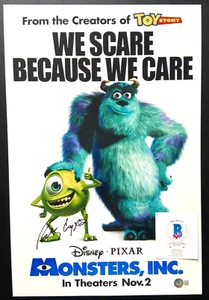 BILLY CRYSTAL SIGNED MONSTERS INC 12X18 MOVIE POSTER PHOTO MIKE WAZOWSKI BAS - Picture 1 of 2