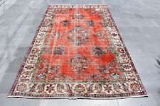 Bohemian decor large rug, Turkish handmade vintage rug,  4.9 x 8.7 ft RR4198
