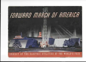 Folleto vintage de la Feria Mundial de Nueva York 1939 UTILIDADES ELÉCTRICAS Forward Marc of America - Imagen 1 de 3