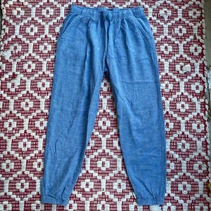 Patagonia Chambray Blue Island Hanf Strandhose mit Kordelzug S - Bild 1 von 10