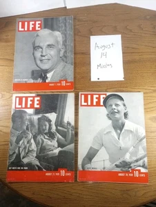 3 Life Magazine Lot - 3 of 4 Issues For Month of August 1939 - 7, 21, 28 - Imagen 1 de 19