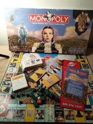 Monopoly The Wizard of Oz Collector’s Edition Board Game Parker Bros Incomplete - Image 1 of 4