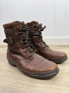 UGG Kesey Chestnut Brown Zip Waterproof Shearling Lined Boots Women's Size 8.5 - Picture 1 of 14