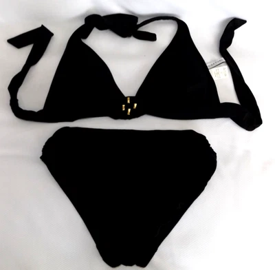 Traje de baño de bikini Trina Turk Top negro - talla 10 mediano/lg - excelente limpieza e inferior Foto 1 de 4