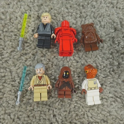 乐高星球大战迷你人偶 6 件装 Luke Obi-wan Admiral Ackbar — 第 1/3 张图片