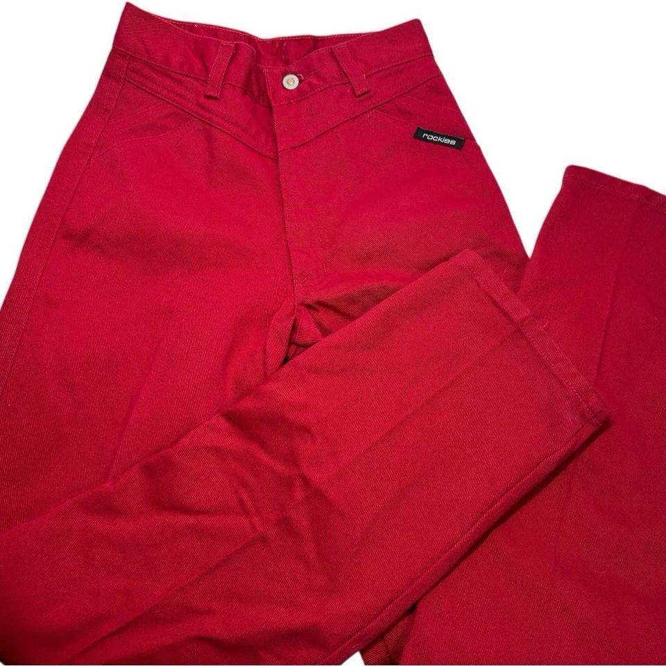 Jeans Rockies Vintage Rojo Bootcut Niñas 14S 100% Algodón Western Rodeo Vaquera Foto 1 de 4