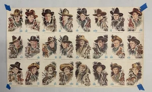 VINTAGE JOHNS FORDS COWBOY KINGS WESTERN STARS SERIES POST CARDS POSTER - Picture 1 of 5