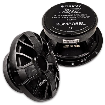 2 тонкие среднечастотные громкоговорители Orion 8 дюймов - среднеквадратичные динамики XSM805SL 350 Вт 4 Ом - Изображение 1 из 4