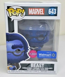 Funko POP! Marvel X-Men BEAST (flocked) #643 Walmart Exclusive FREE PROTECTOR - Picture 1 of 6