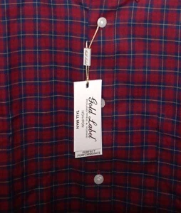Camisa Gold Label Perfect Performance Sin Hierro Cuadros Roja Grande 2X Roundtree Yorke - Imagen 1 de 5